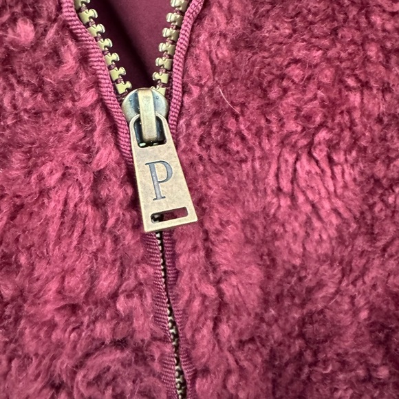 Pendleton Maroon Teddy Jacket Plush Fleece Flannel Detail / xlarge - Picture 3 of 14